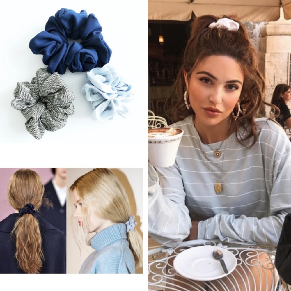 3 Large 5" Hair Scrunchies